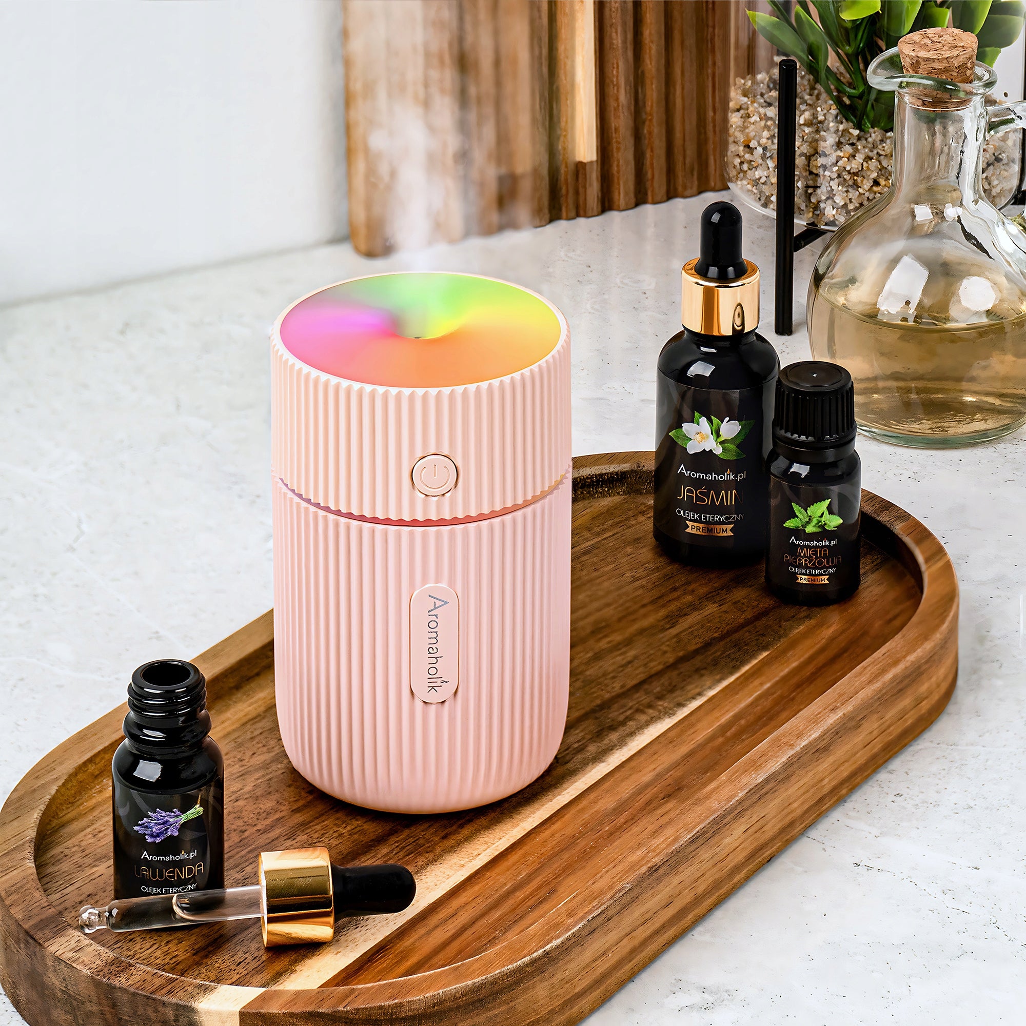 LED Essential Oil Diffuser - Aromatherapy Kit + FREEBIE Batteries included no