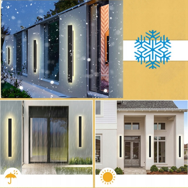 LED FACADE LAMP GARDEN SCONCE LARA 30W 100cm outdoor Color black