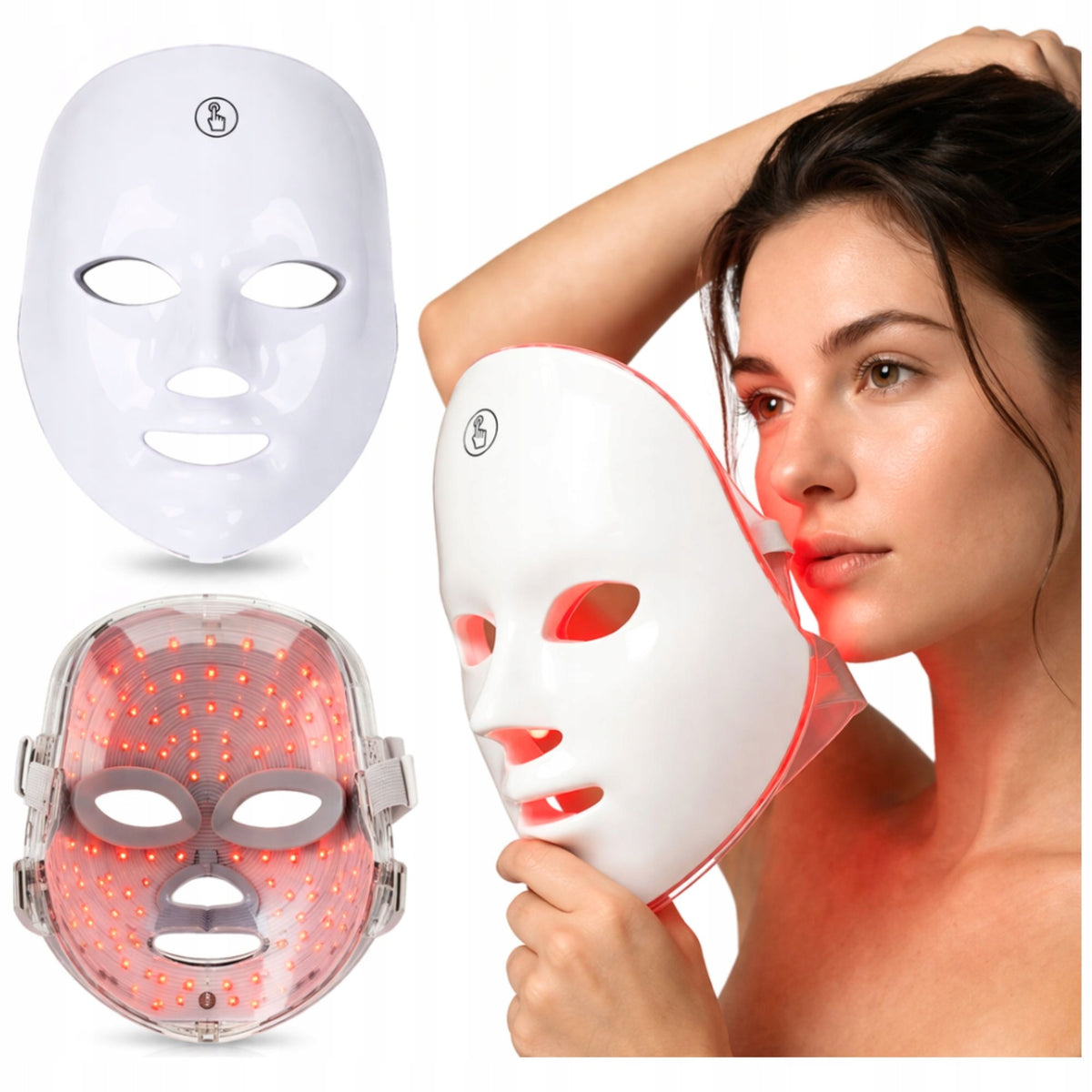 LED FACE MASK 7 COLORS PHOTON THERAPY WITH WIRELESS LIGHT Manufacturer code Q-5151562555