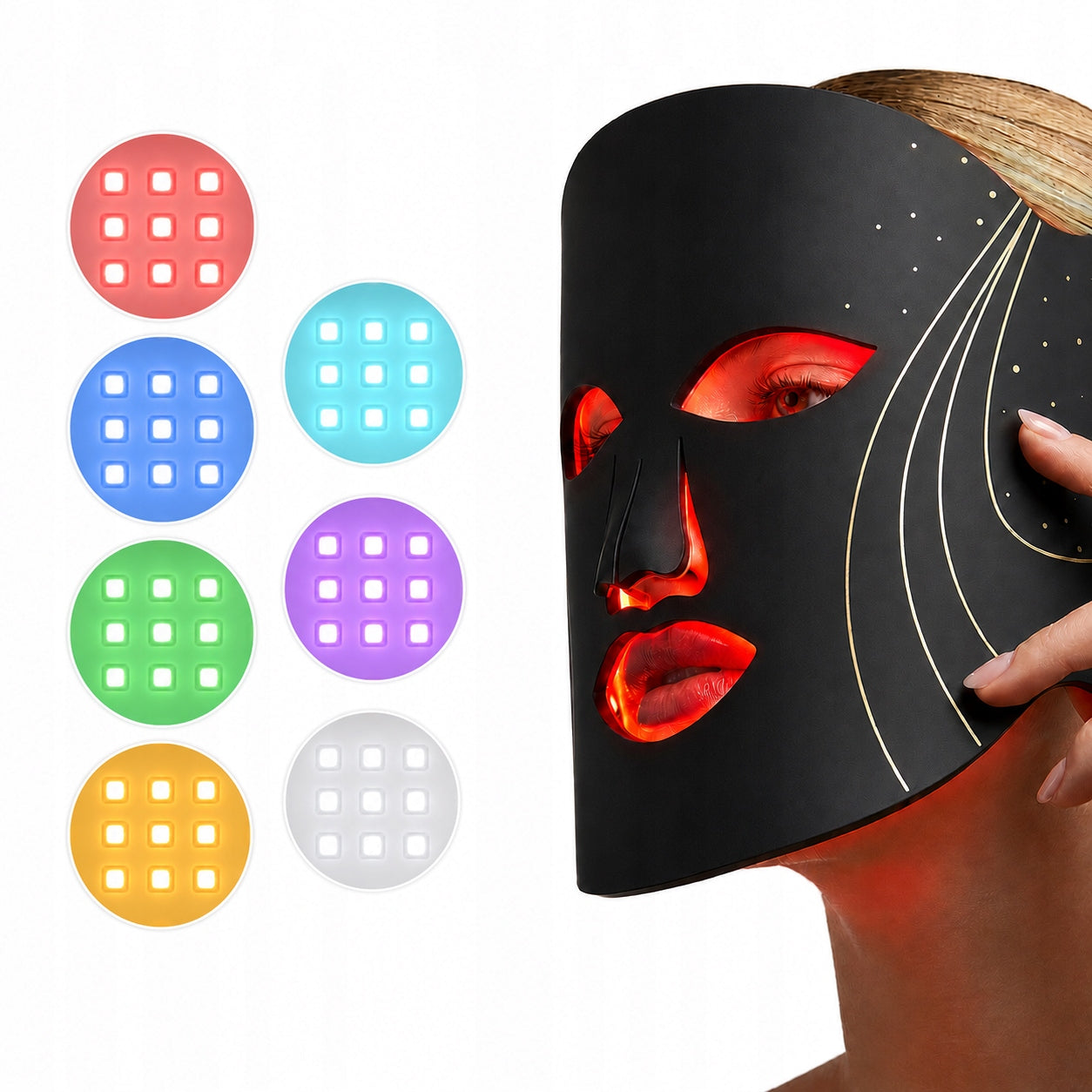 LED FACE MASK 7IN1 PHOTON THERAPY LIFTING REJUVENATION 288 DIODES Packaging status original