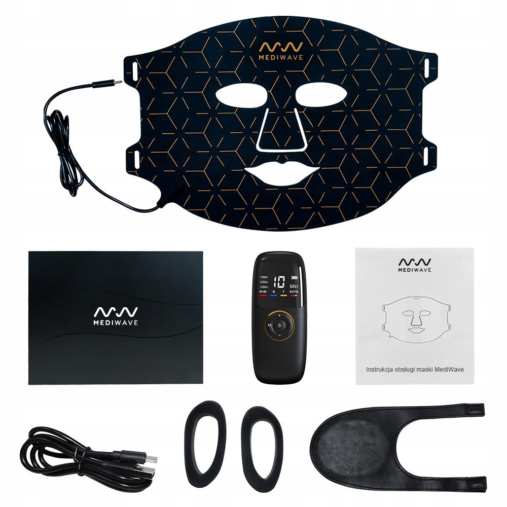 LED FACE MASK FOR LIGHT THERAPY PHOTON MEDICAL SILICONE MEDIWAVE