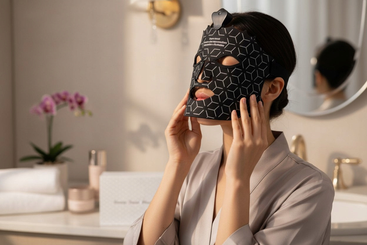 LED FACE MASK LIGHT THERAPY FOR FACE CARE 7 COLORS MASK Packaging status original