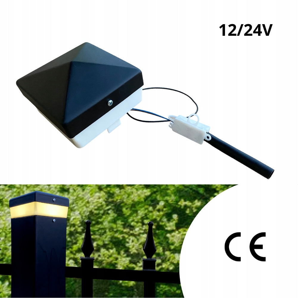 LED FENCE POST LAMP GARDEN FENCE LIGHT 8x8 12V CE