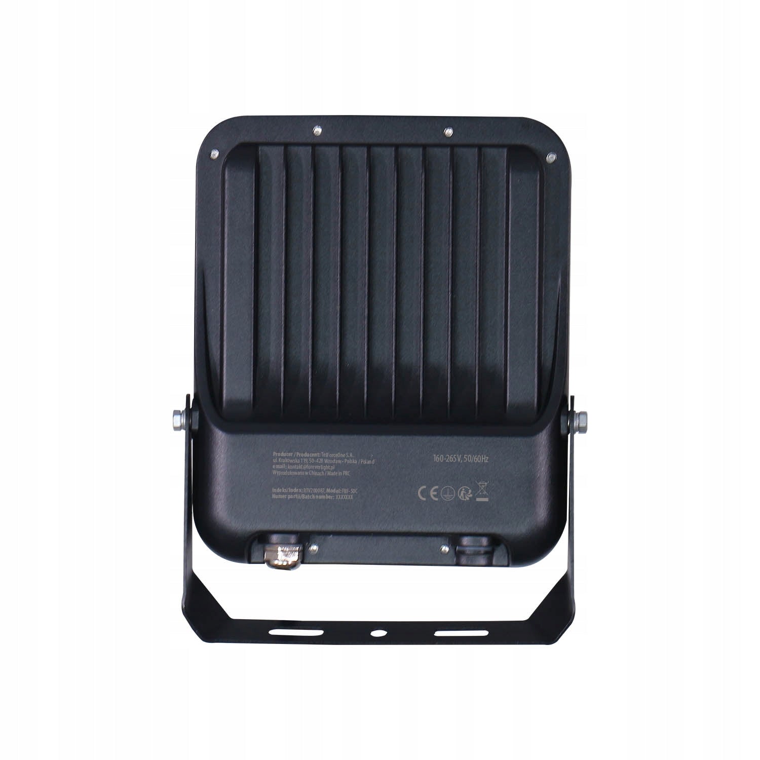 LED FLOODLIGHT 50W 6000K BLACK 7500lm IP65 PROXIM+ FOREVER LIGHT Color temperature 6500 K