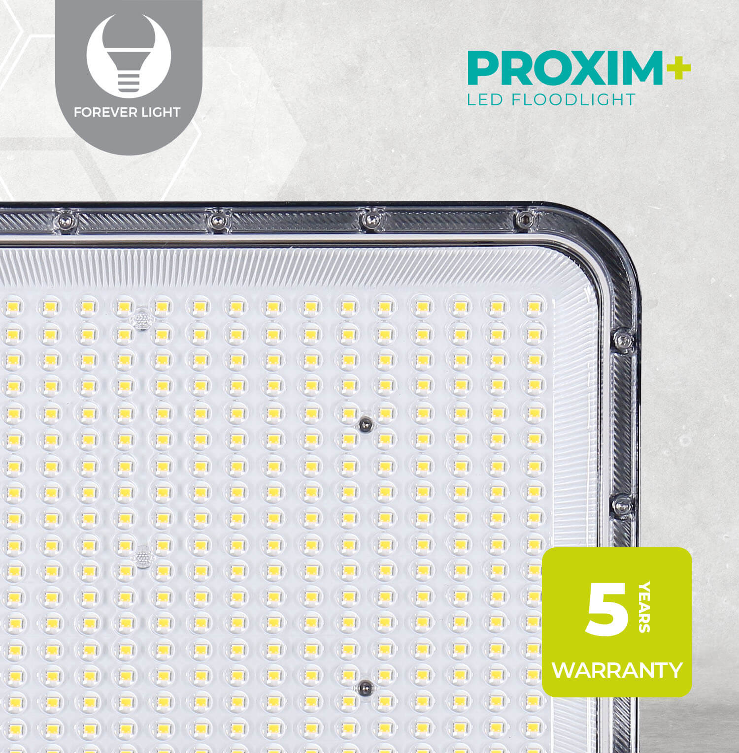 LED FLOODLIGHT 50W 6000K BLACK 7500lm IP65 PROXIM+ FOREVER LIGHT Manufacturer code RTV200087