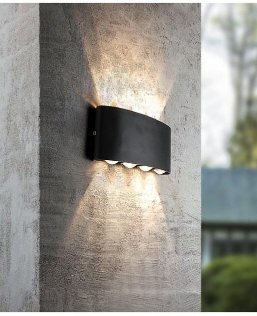 LED Facade Wall Lamp Outdoor Garden Wall Lamp Black 8W Strong Packaging status original