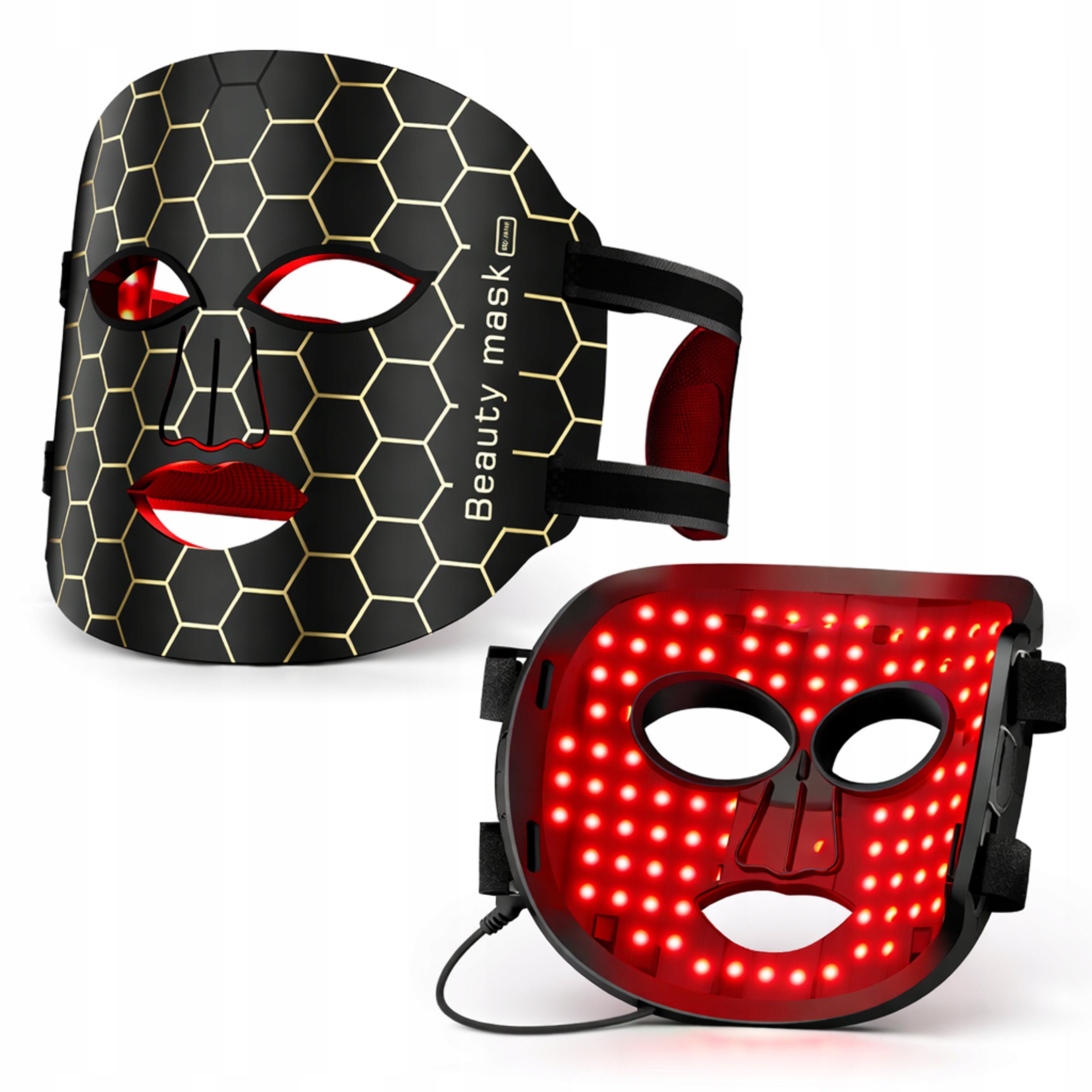 LED Face Mask 7 Colors Photon Light 96 LED USB-C Packaging status original
