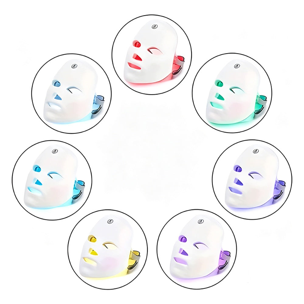 LED Face Mask Photon Therapy Light 7 COLORS Wireless Packaging status original