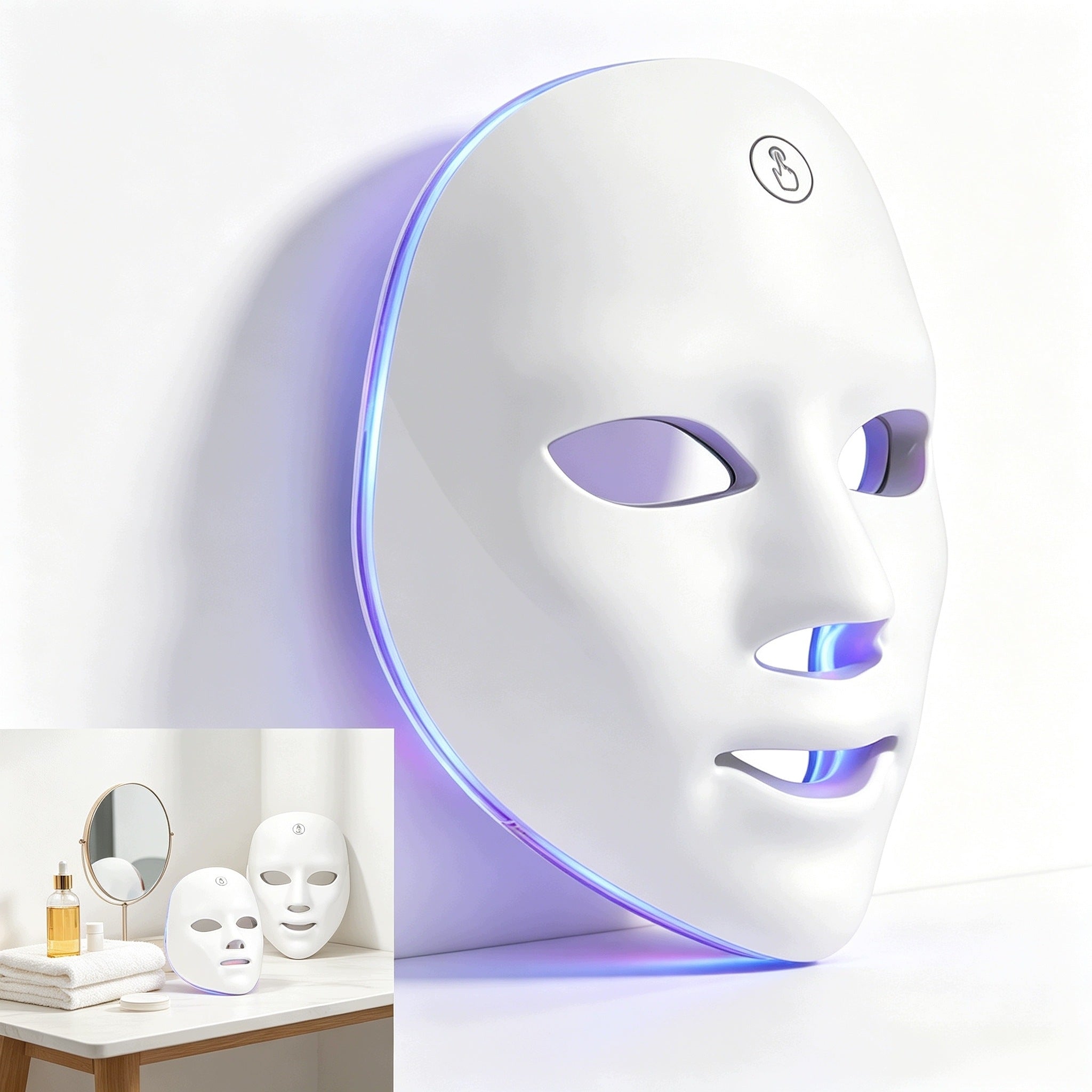 LED Face Mask Photon Therapy Light 7 COLORS Wireless