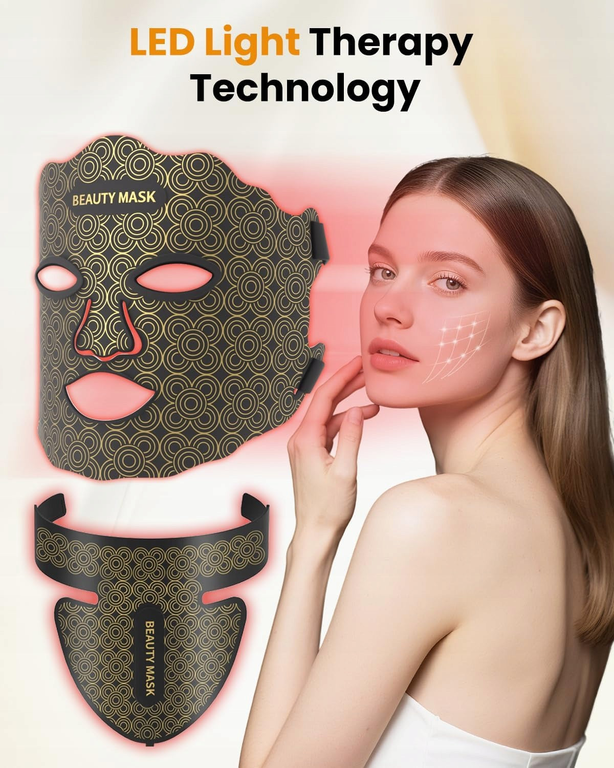 LED Face and Neck Mask With Red Light Description ! Manufacturer code Maska LED Do Terapii Światłem Z 7 Kolorami