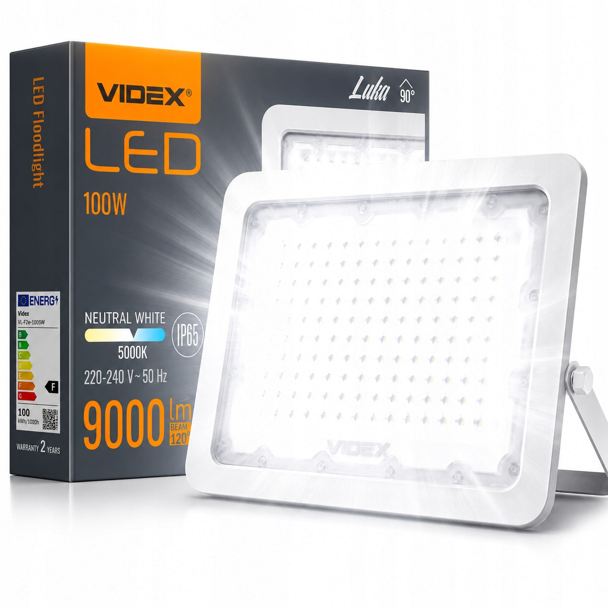 LED Floodlight 100W Halogen Construction Work Lamp Headlight 9000lm 5000K