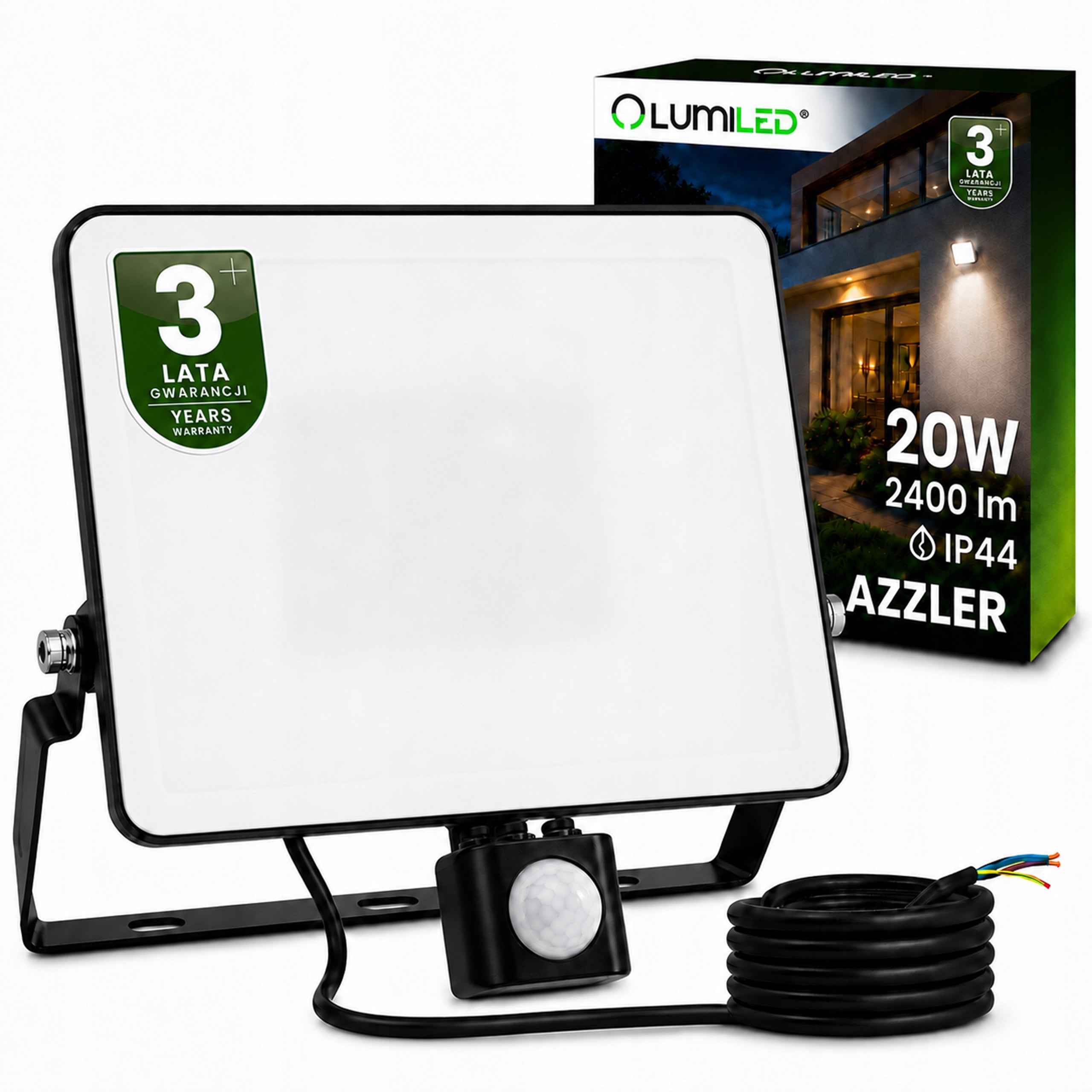 LED Floodlight 20W 2400lm Halogen Outdoor WATERPROOF Motion Sensor