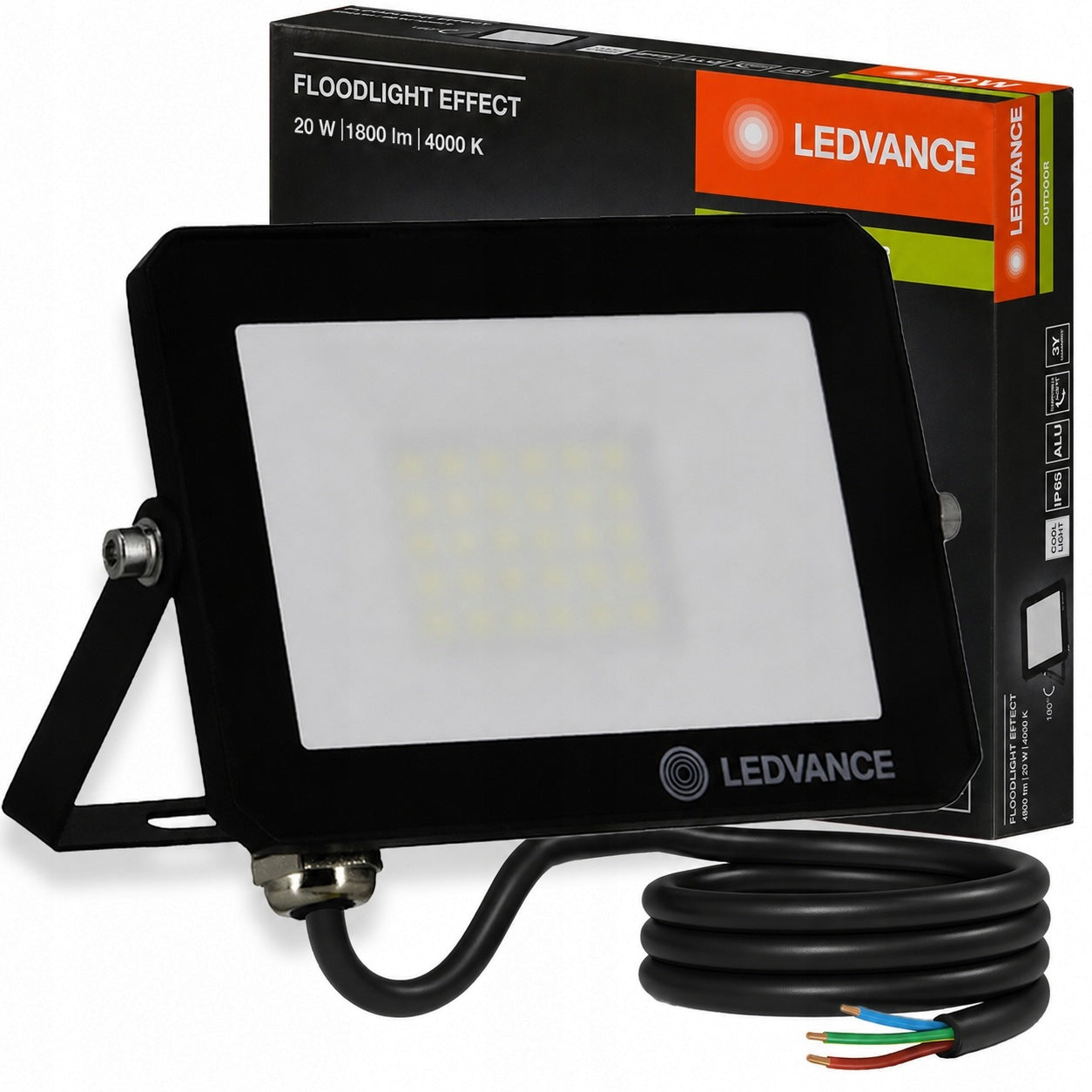 LED Floodlight Halogen Outdoor Spotlight 20W 4000K 1800lm IP65 LEDVANCE