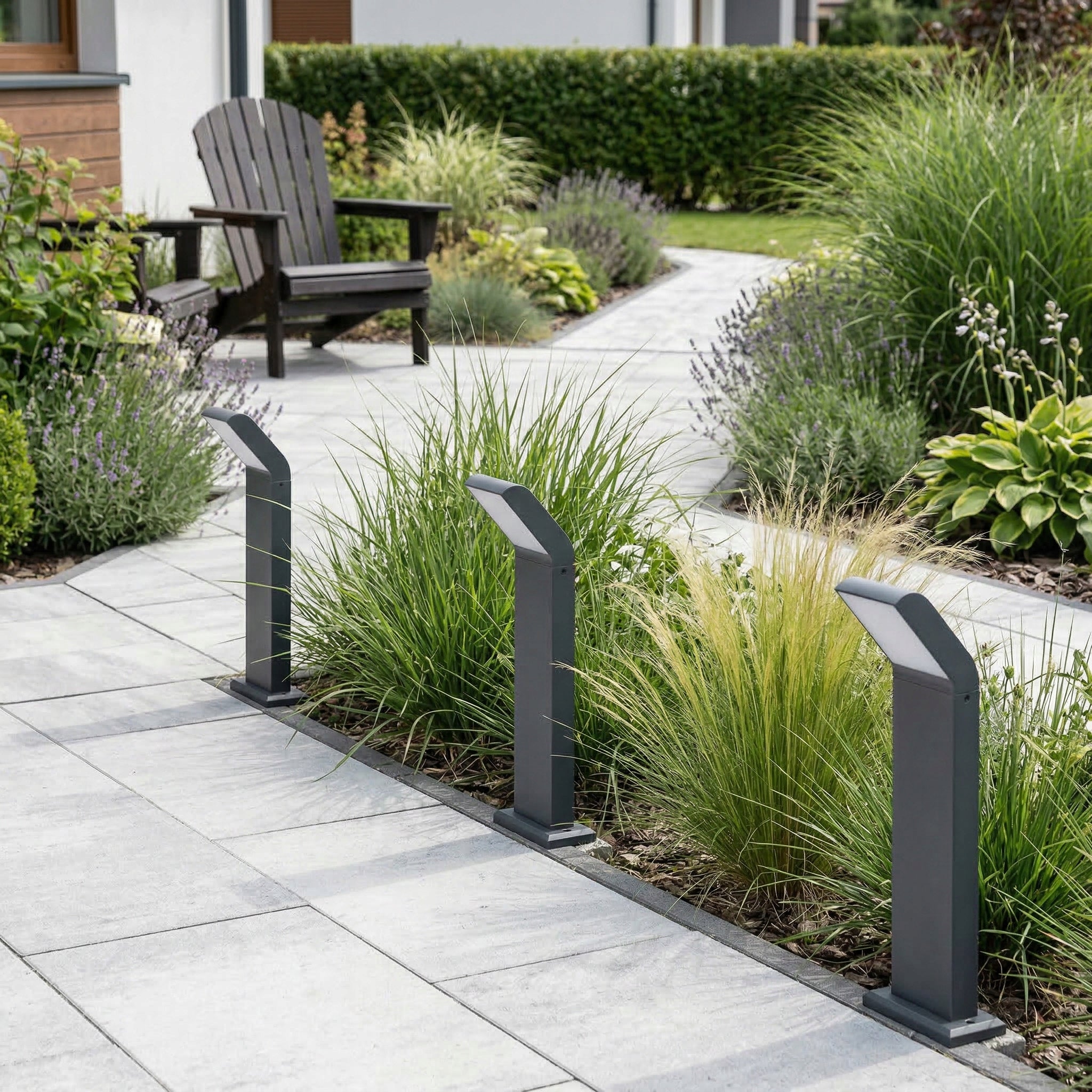 LED GARDEN LAMP OUTDOOR STANDING POST 12W 50cm ANTHRACITE IP54 4000K Collection clark