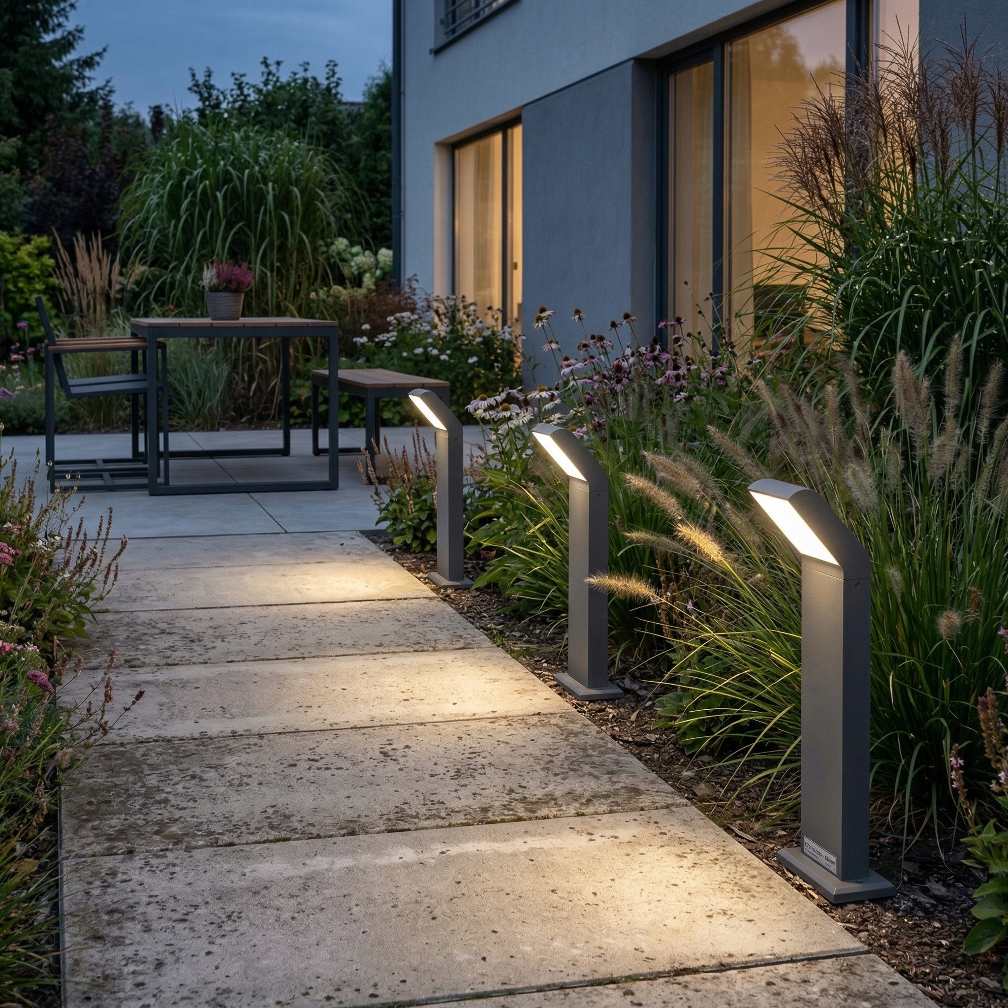 LED GARDEN LAMP OUTDOOR STANDING POST 12W 50cm ANTHRACITE IP54 4000K Product height 50 cm