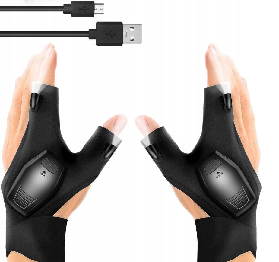 LED GLOVES USB GLOVES WITH LED FLASHLIGHT GLOWING USB Rechargeable GLOVES