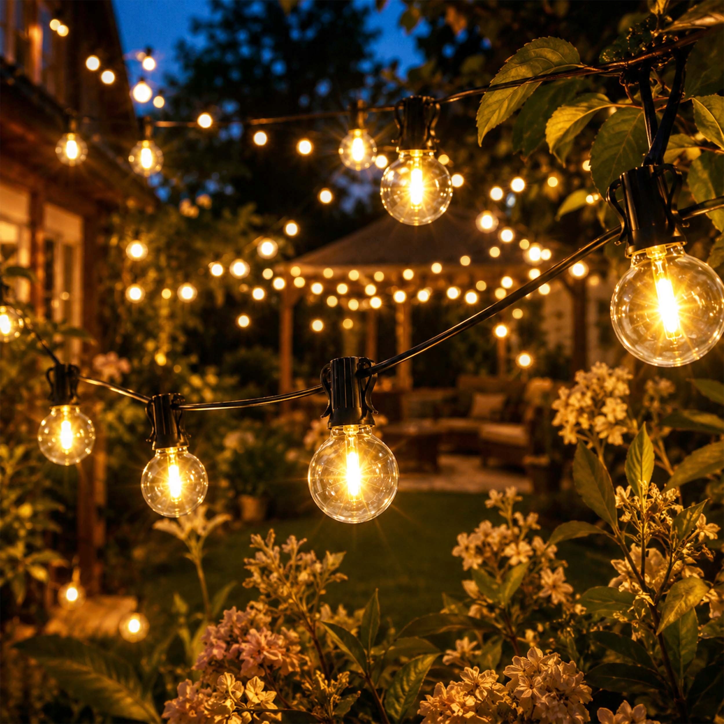 LED Garden Garland Light 25x15m Bulbs Solar Balls LED Network Manufacturer code Girlanda LED E12  15m 25x E12