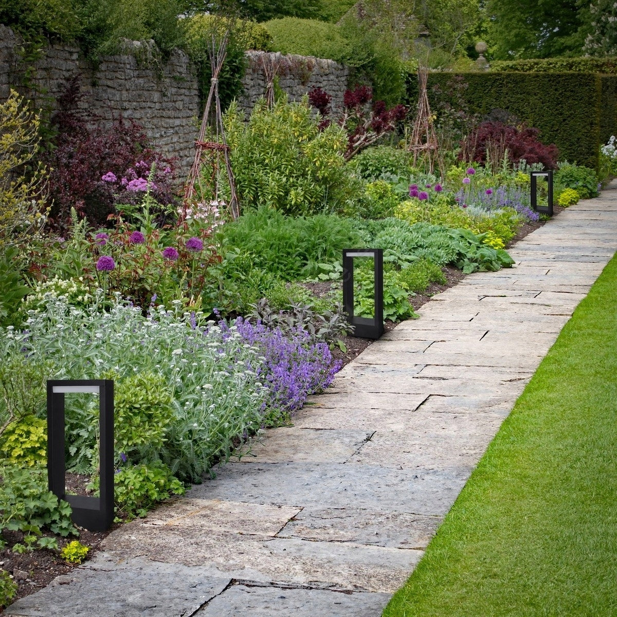 LED Garden Lamp 10W Standing Garden Post 30cm PREMIUM Fixture shape rectangle