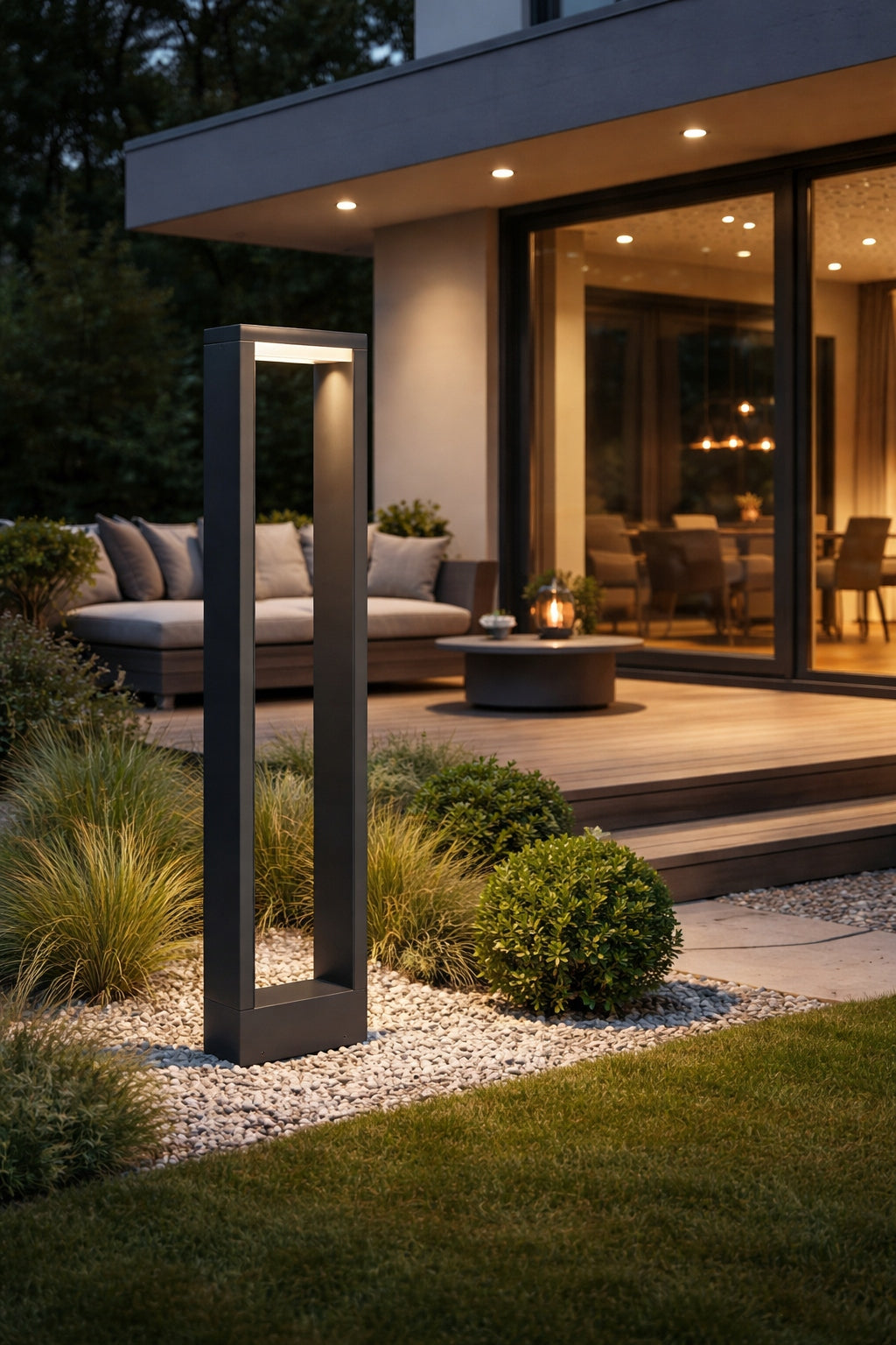 LED Garden Lamp 10W Standing Garden Post 60 cm PREMIUM Black Packaging status original