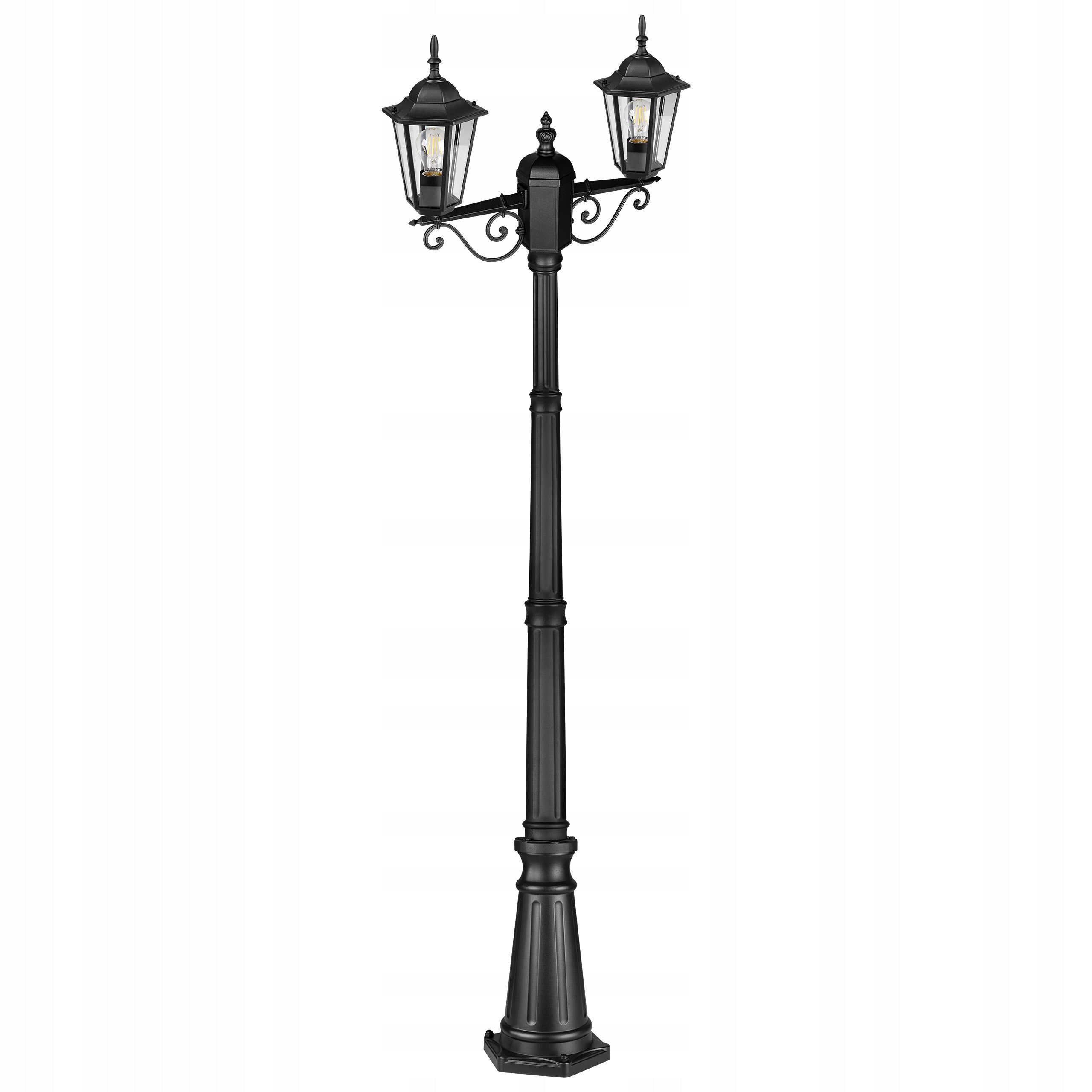 LED Garden Lamp 227cm Standing Outdoor Lantern 2x E27 Post POLE Packaging status original