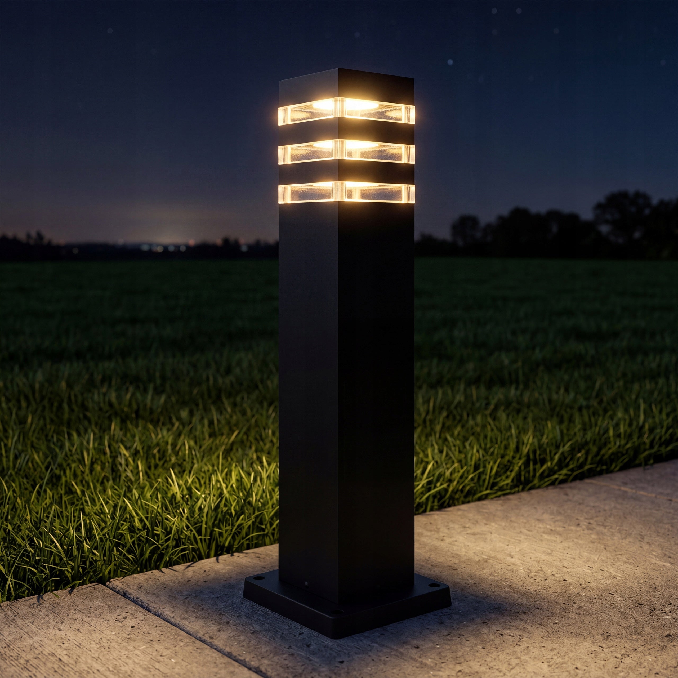 LED Garden Lamp 50cm E27 Outdoor Standing Post IP54 + 230V Socket Brand Smartled