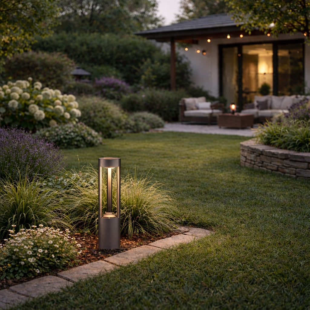 LED Garden Lamp 50cm Outdoor Standing Post GX53 LED Power supply mains