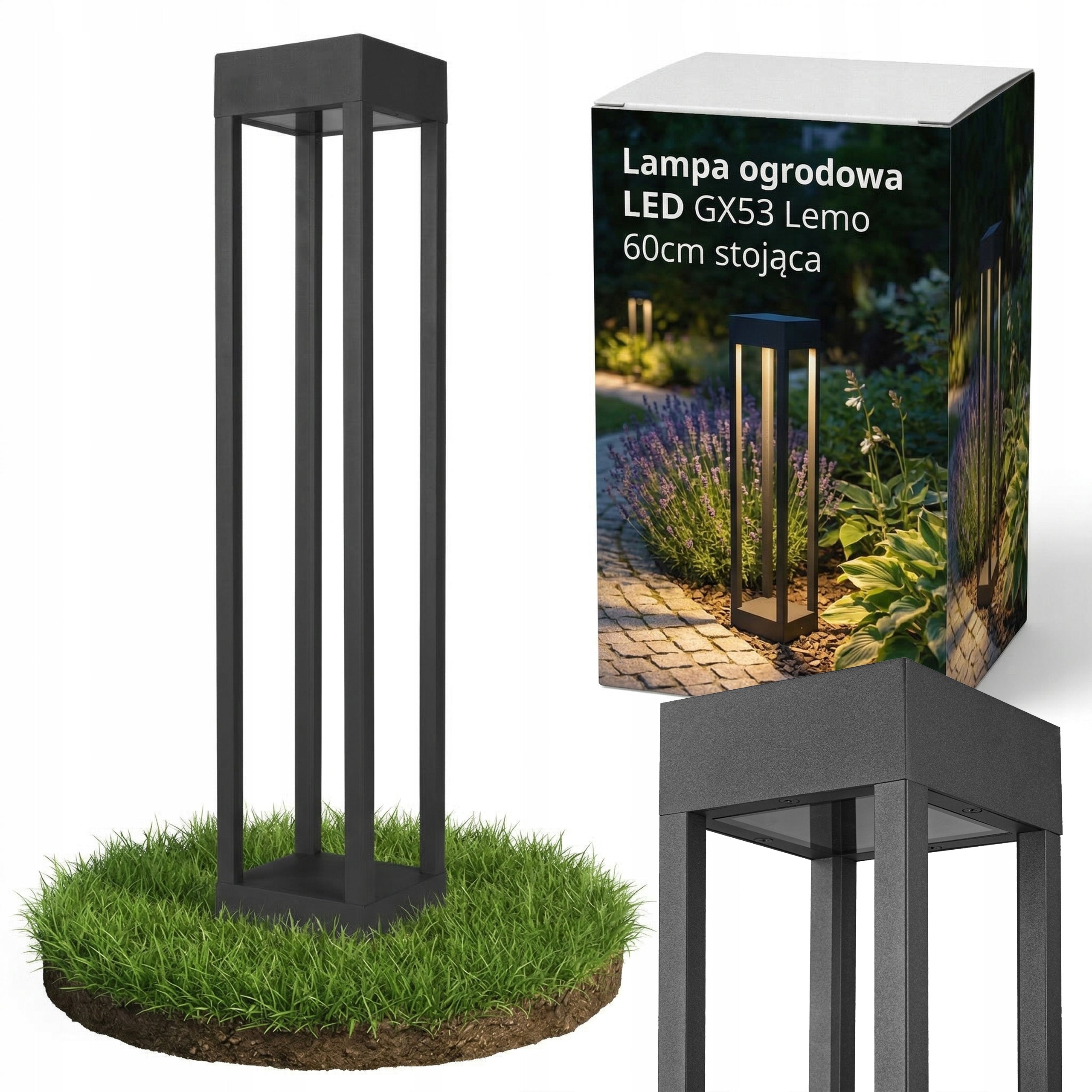 LED Garden Lamp 60cm Outdoor Standing Post GX53 LED