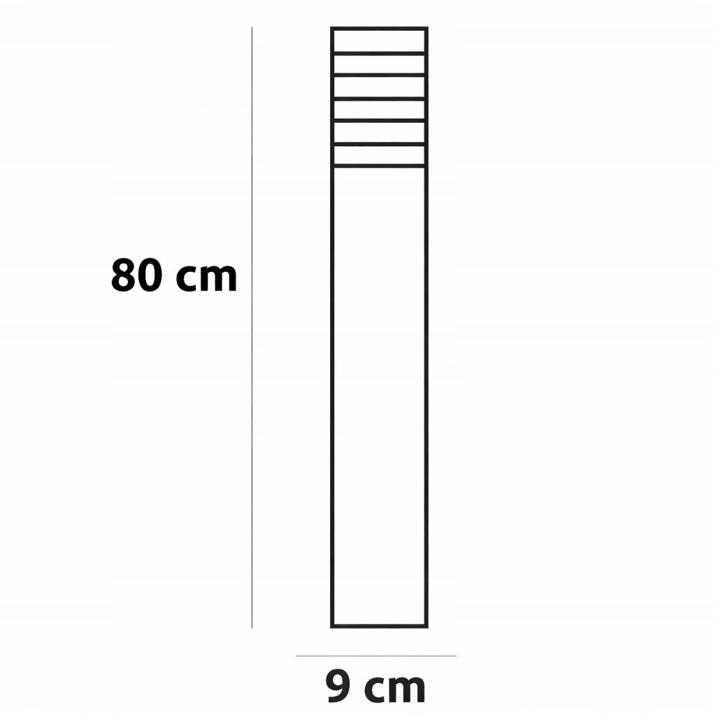 LED Garden Lamp E27 80 cm Standing Outdoor LED Garden Post Color black