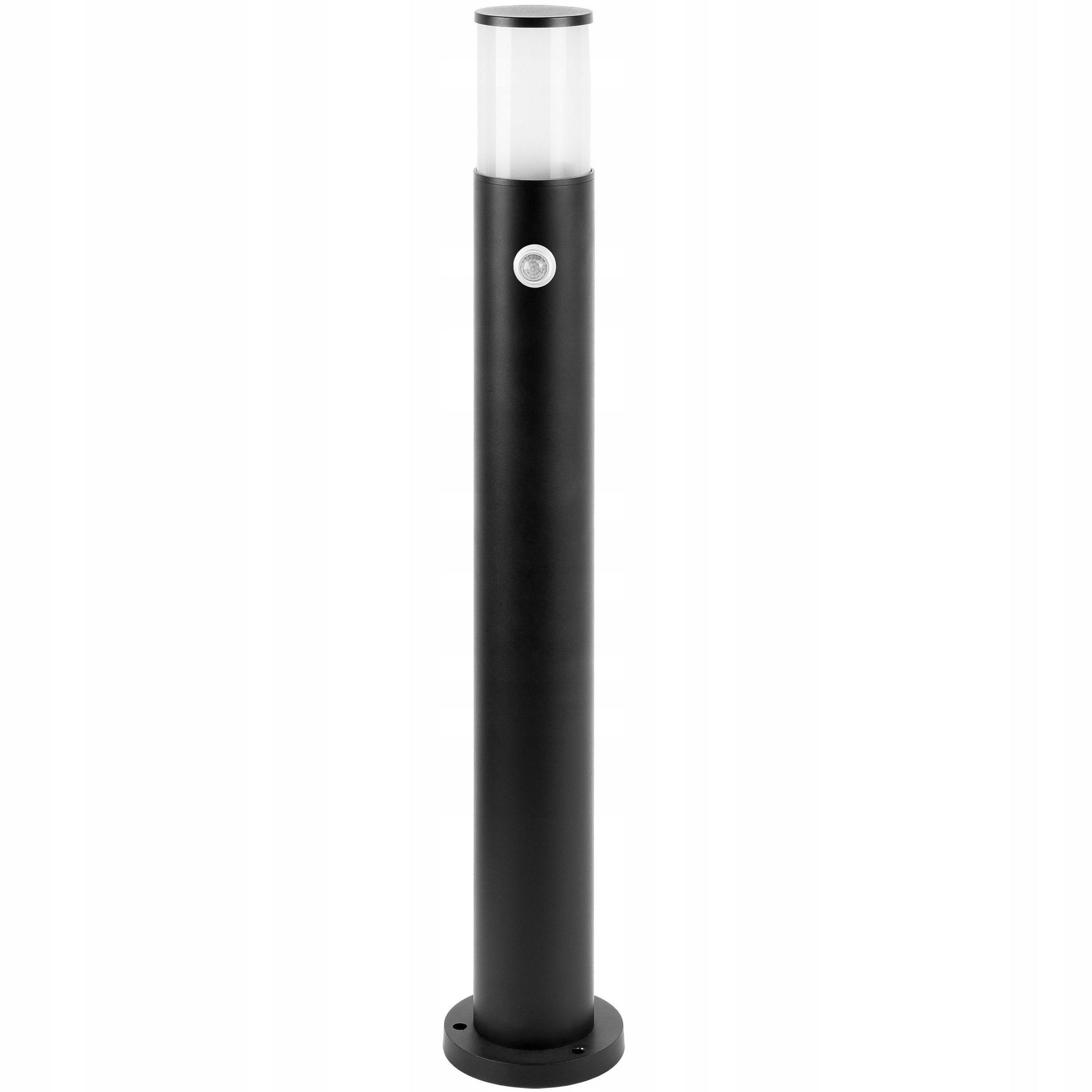 LED Garden Lamp E27 with MOTION SENSOR Standing Garden Post 80cm IP54 Color black