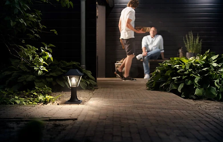 LED Garden Lamp Outdoor PHILIPS ALPENGLOW E27 STANDING POST 30cm Brand Philips