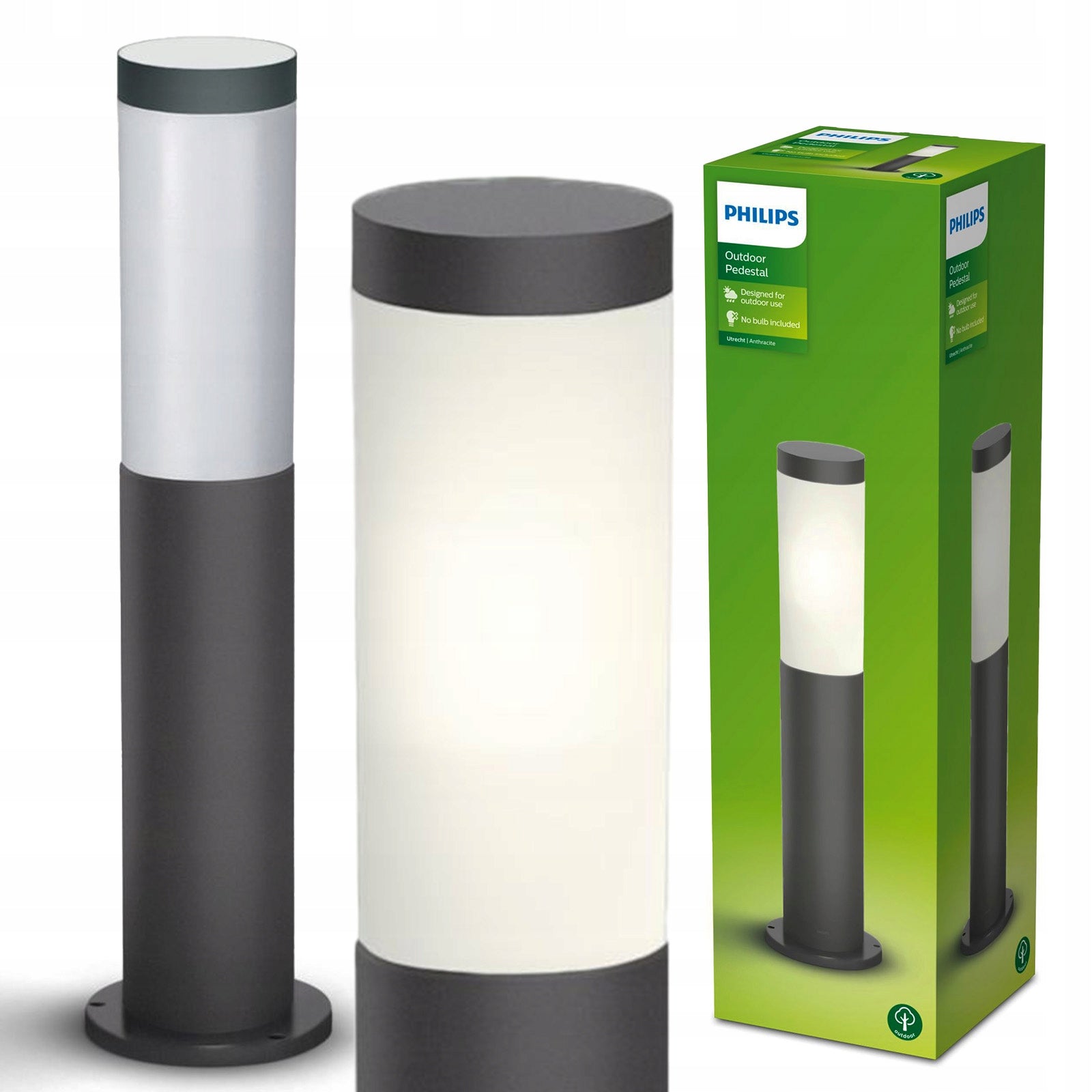 LED Garden Lamp Outdoor PHILIPS UTRECHT E27 IP44 STANDING POST 45cm