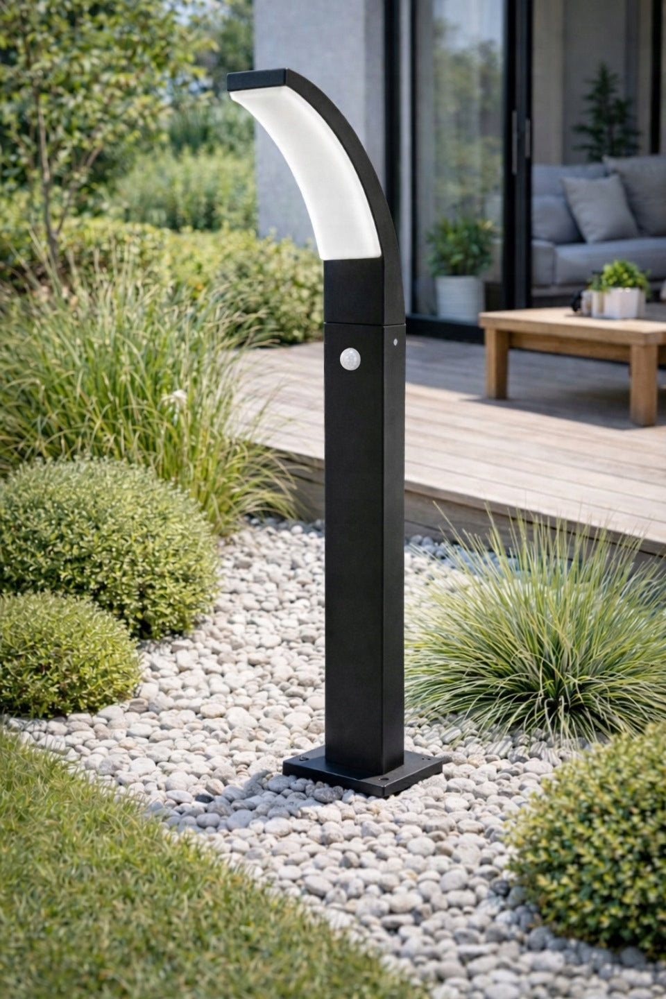 LED Garden Lamp Standing Post 100cm 12W LED 1320lm with PIR Sensor Packaging status original