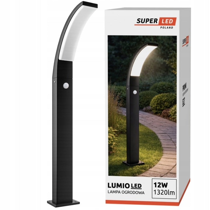 LED Garden Lamp Standing Post 100cm 12W LED 1320lm with PIR Sensor