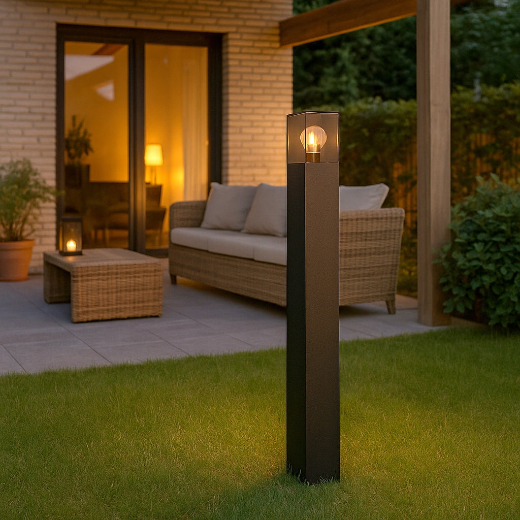 LED Garden Lamp Standing Post 80cm Outdoor E27 BLACK Product height 80 cm
