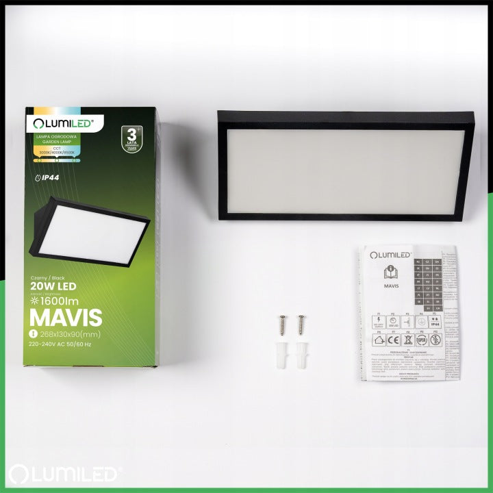 LED Garden Lamp Wall Mounted Outdoor Wall Facade Wall Lamp 20W CCT Brand Lumiled