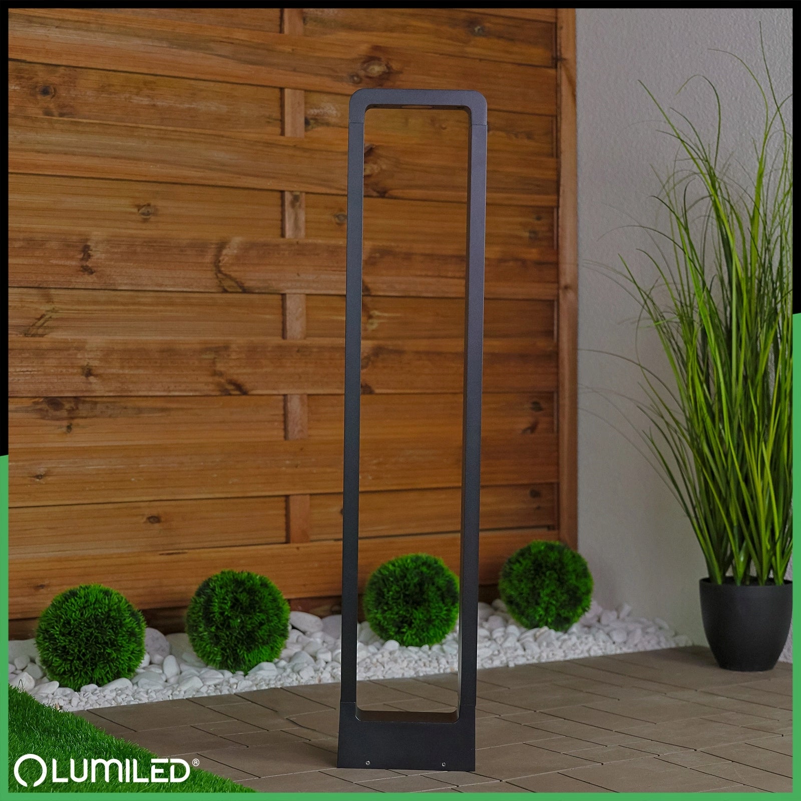 LED Garden Post 10W Outdoor Lamp 80cm Black Modern Erica 4000K Product height 80 cm