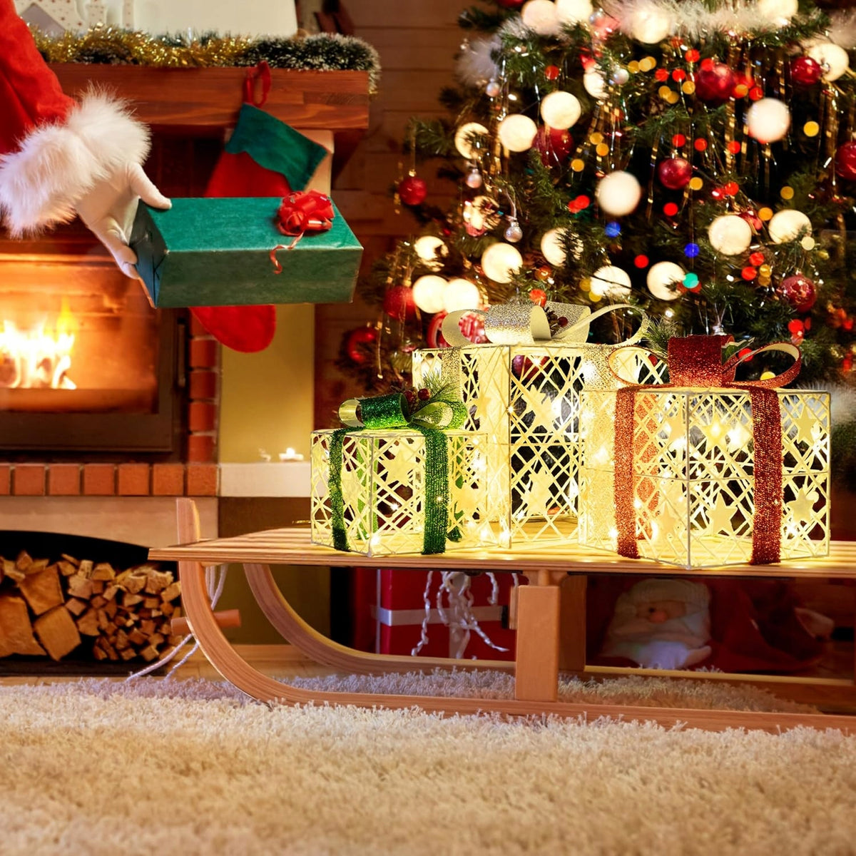 LED Gift Boxes – Set of 3 (60 LEDs, 8 modes) G20,5 Packaging status original