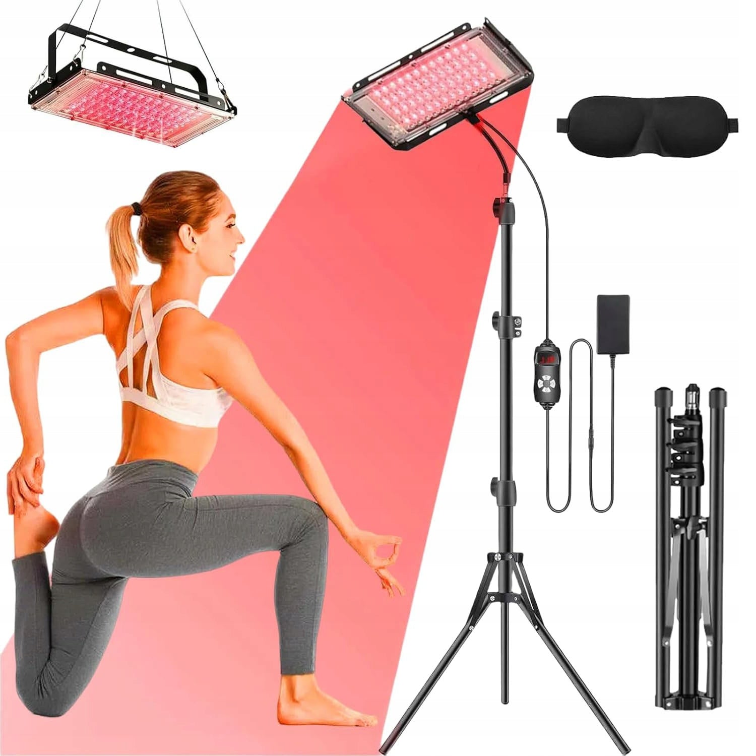 LED HEALING LAMP RED LIGHT THERAPY ON TRIPOD WITH TIMING