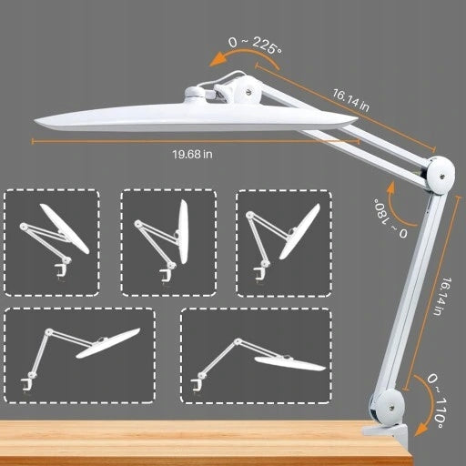 LED LAMP ADJUSTABLE DESK COSMETIC WORKSHOP 25W DESK CLIP Packaging status original