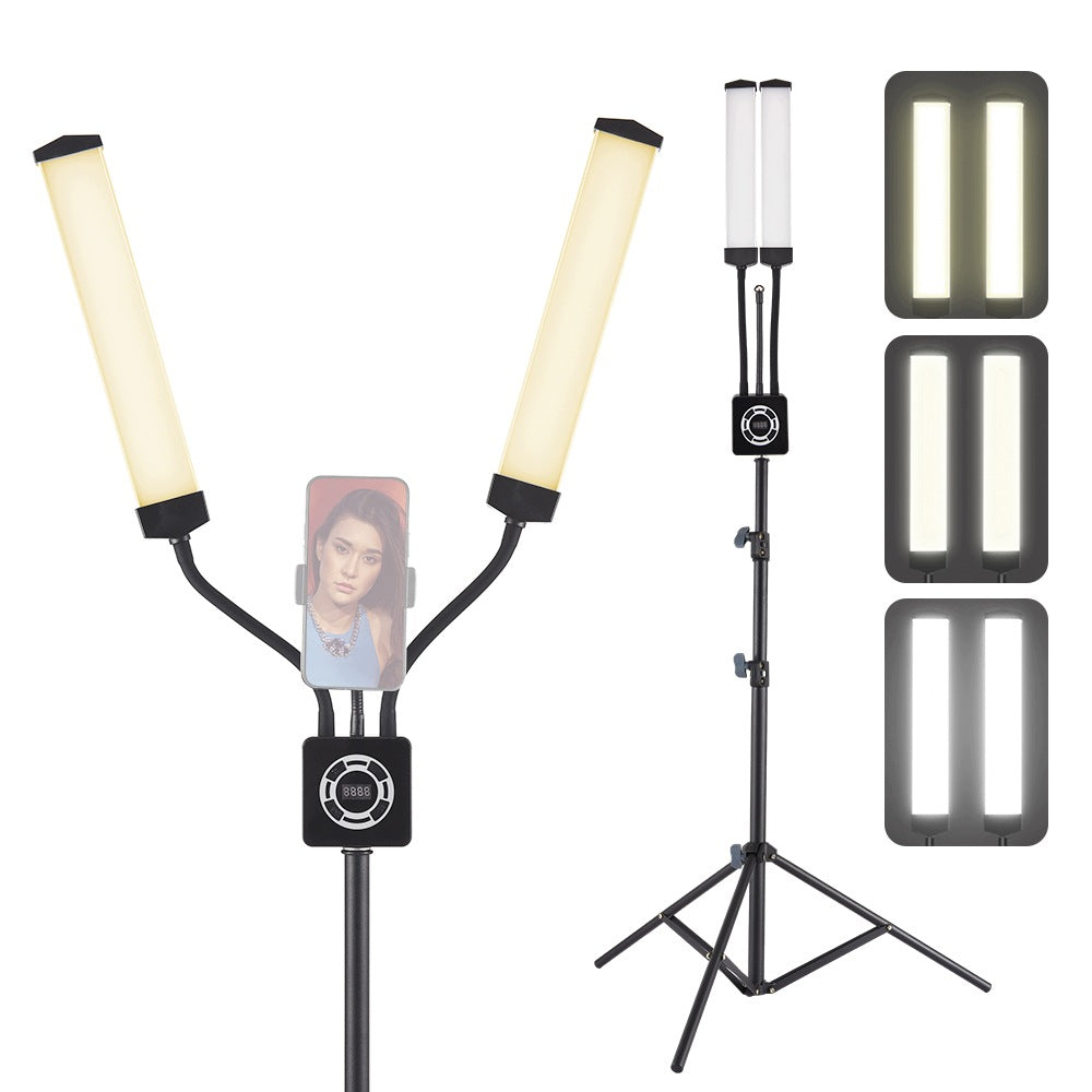 LED LAMP FOR EYELASHES AND MAKEUP, DOUBLE, WITH TRIPOD, 40W - IDEAL FOR PHOTOS