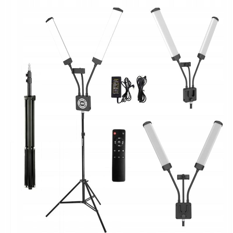 LED LAMP FOR EYELASHES AND MAKEUP, DOUBLE, WITH TRIPOD, 40W - IDEAL FOR