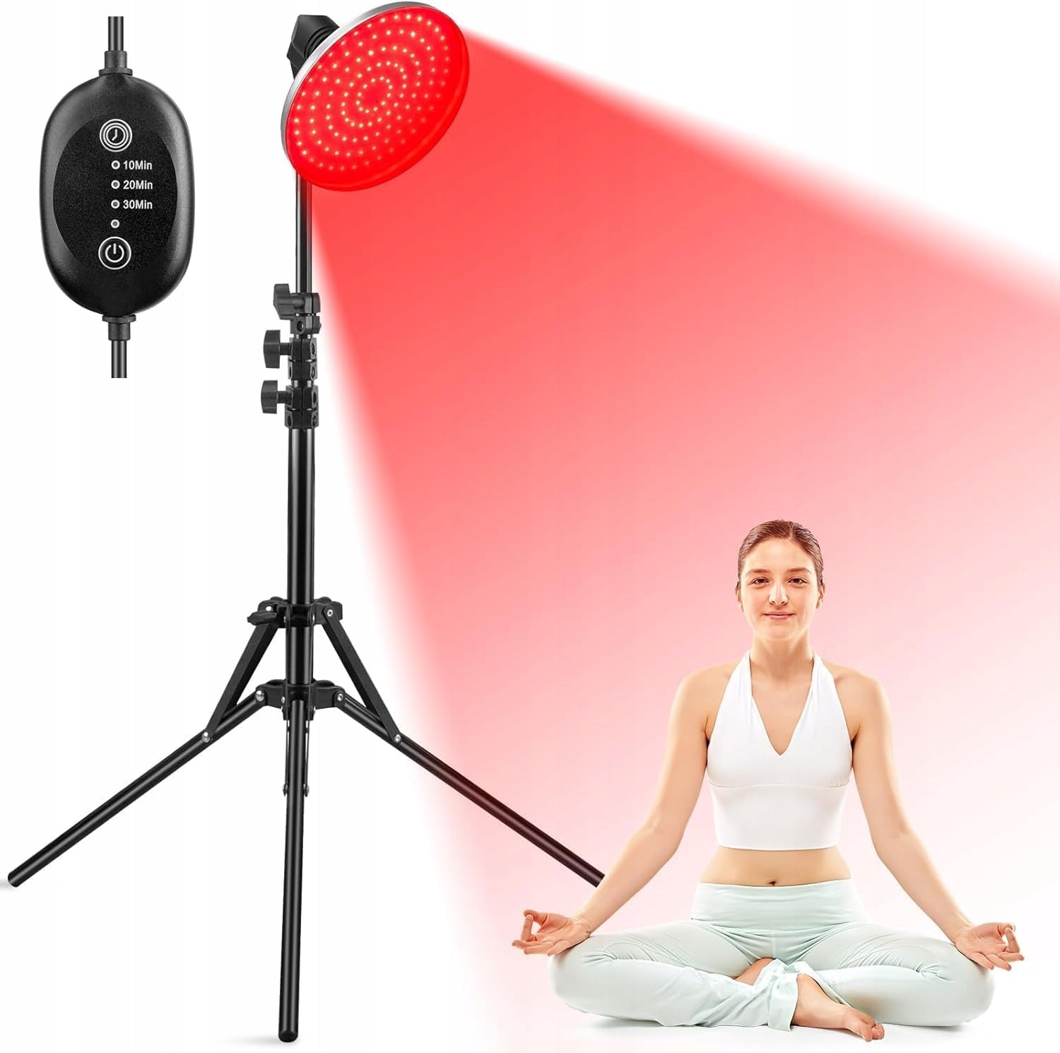 LED LAMP RED LIGHT 660NM 120 LEDS TRIPOD TIMER