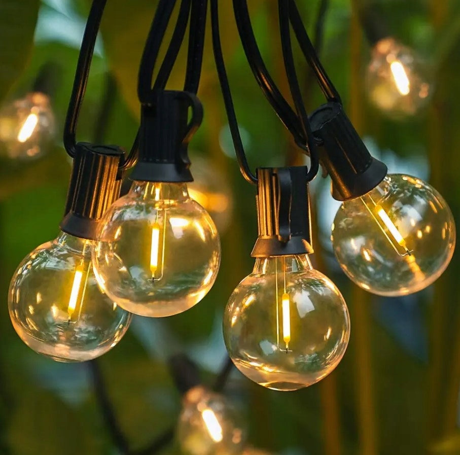 LED LIGHT GARDEN GARLAND 15M CHAIN 27x G40 BULBS + XXL CABLE Packaging status original