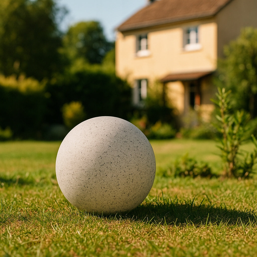 LED Lamp HAMMERED Garden BALL 35CM STONE GROUND E27 Brand Masterled