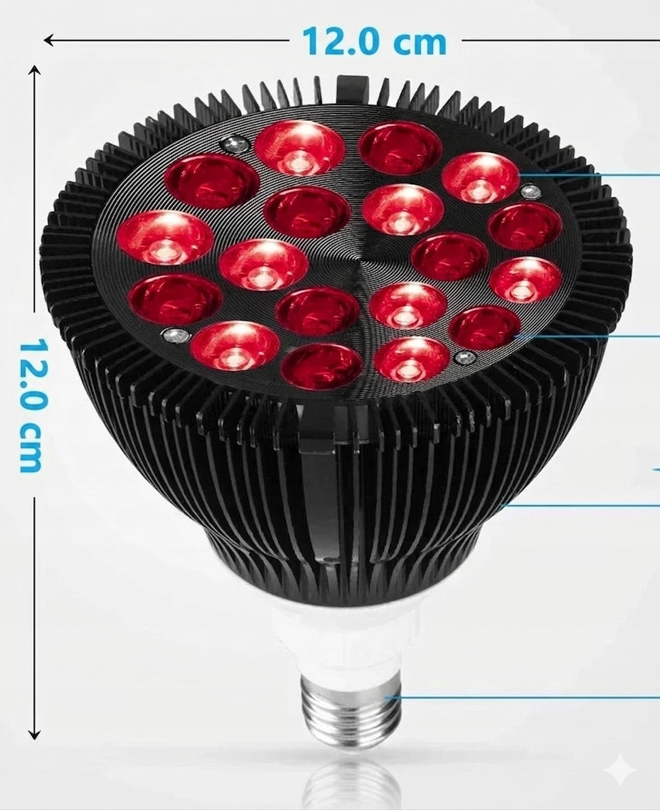 LED Lamp Red Light Therapy 660nm and NIR 850nm PAR38 54W. Packaging status original