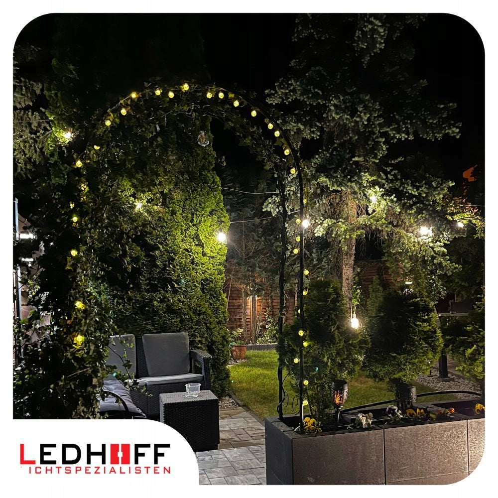 LED Light Garden Garland 15m 20 LED Large Bulb E27 Lights For Garden Power supply mains