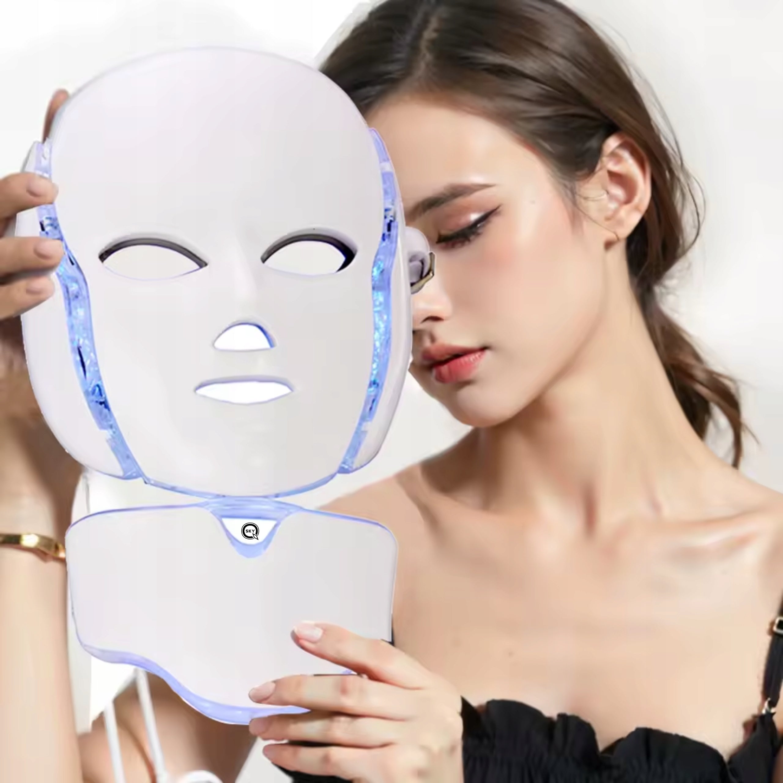 LED MASK 7 COLORS FOR FACE NECK BEAUTIFYING LIFTING QSKY