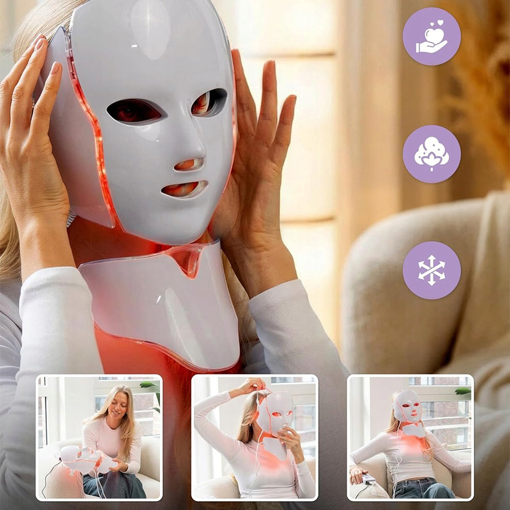 LED MASK 7 COLORS FOR NECK FACE ON CHEST BEAUTIFYING Customs tariff code 90189084