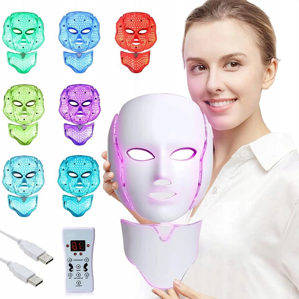 LED MASK 7 COLORS WEARING COMFORT HEALING LIGHT THERAPY FOR HOME Packaging status original