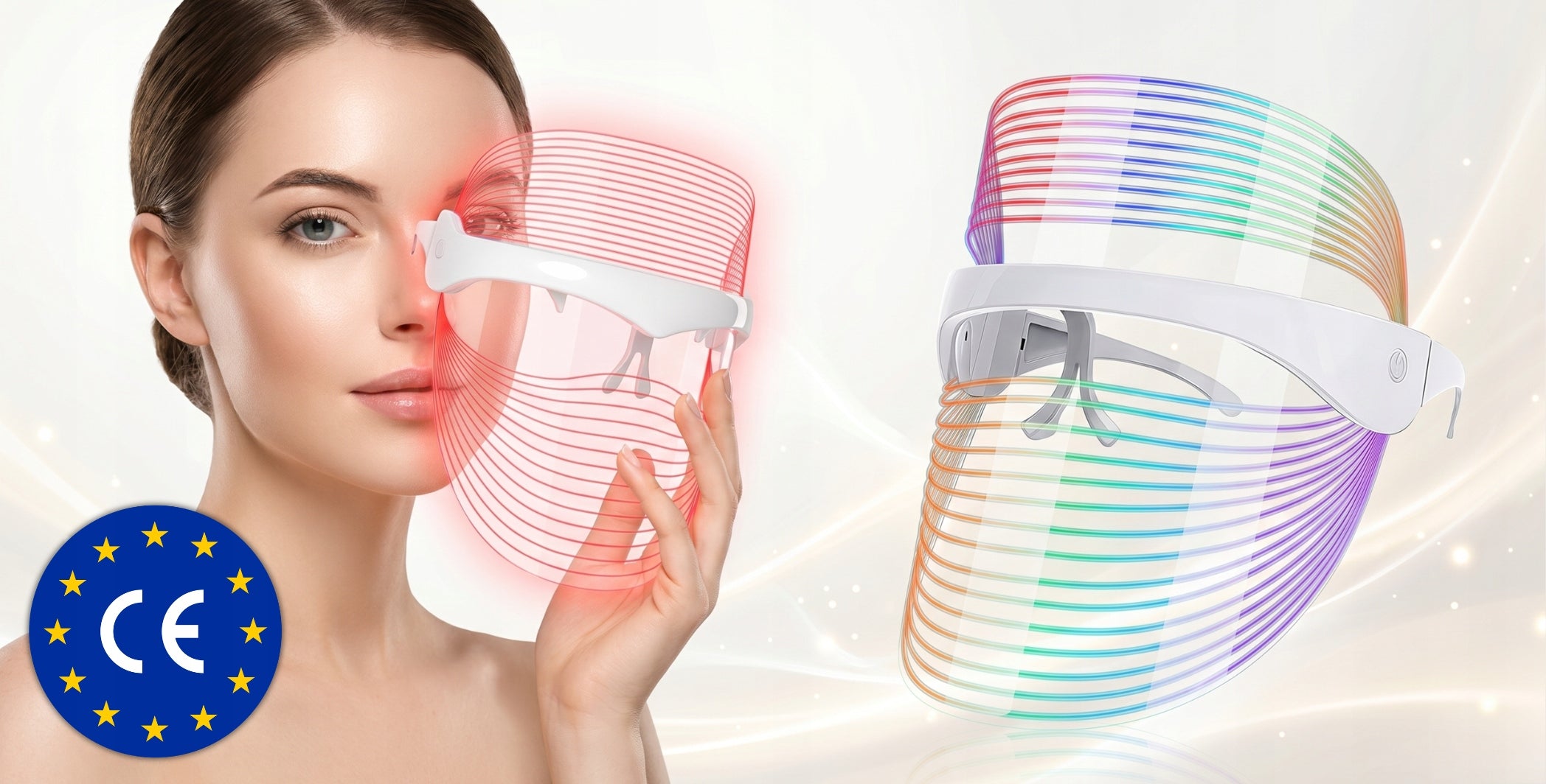 LED MASK WITH RED LIGHT TO REDUCE THE VISIBILITY OF WRINKLES Packaging status original
